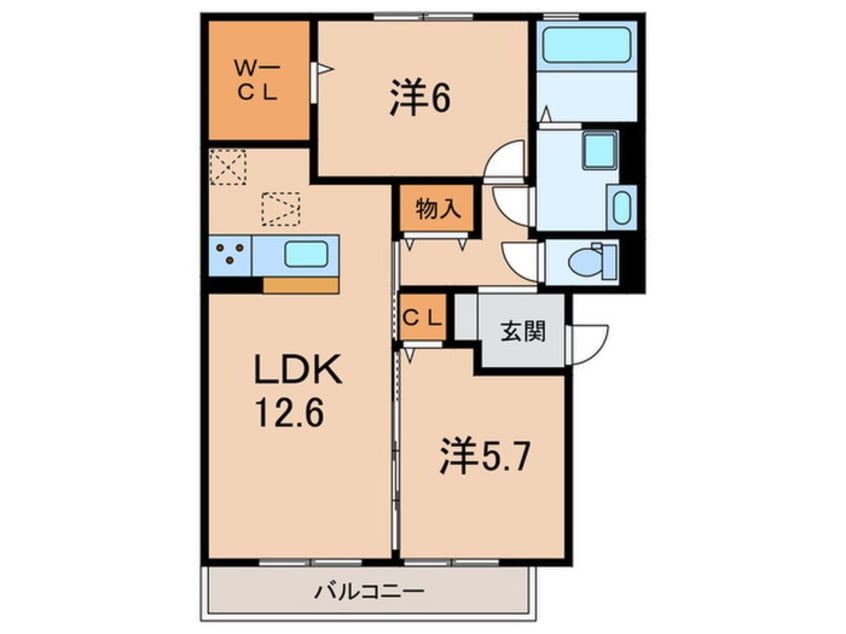 間取図 ＶＩＬＬＡ　ＤＥＬ　ＳＯＬ