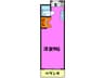 クレドール石橋 1Rの間取り