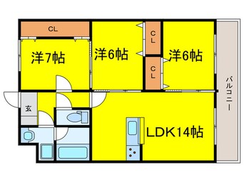 間取図 レーヴメゾン羽衣