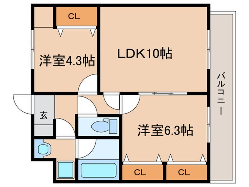 間取図 レーヴメゾン羽衣