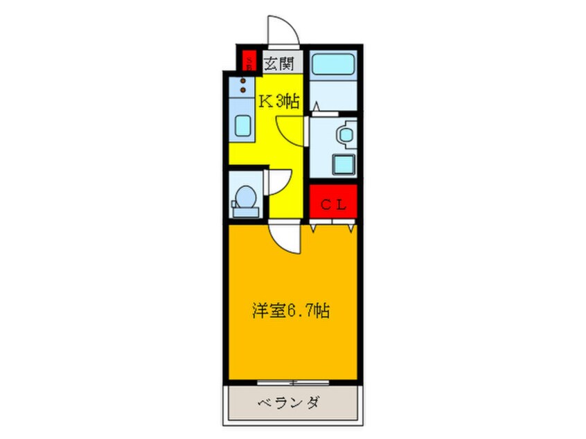 間取図 ジーメゾン渚西