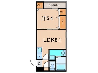 間取図 フジパレス御崎公園Ⅰ番館