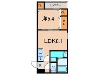 間取図 フジパレス御崎公園Ⅰ番館