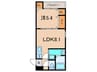 フジパレス御崎公園Ⅰ番館 1LDKの間取り