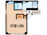 プリュネ六甲 1Rの間取り