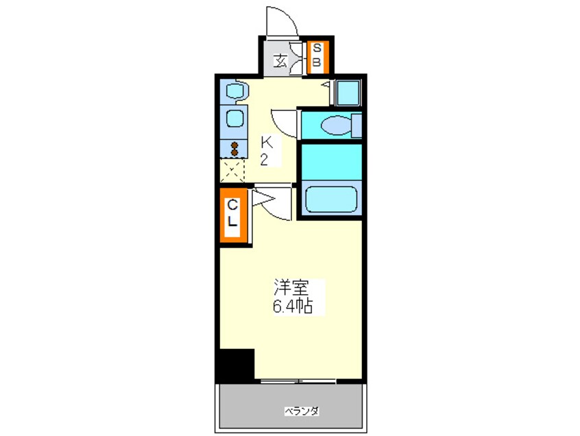 間取図 プレサンス心斎橋ラヴィ(201)