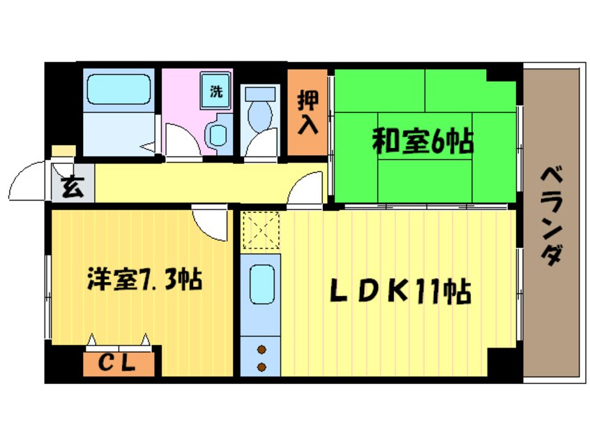 間取図 メゾン桂川