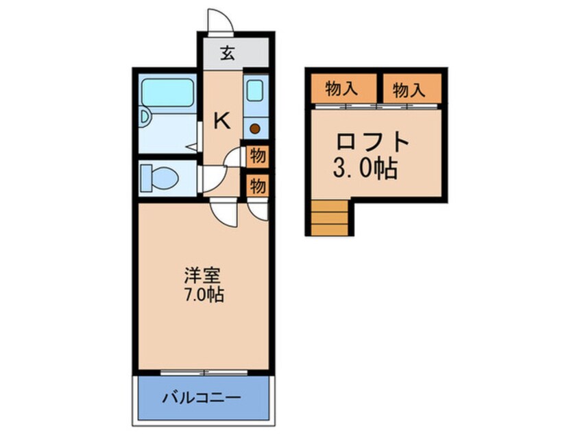 間取図 リバティー中津Ⅱ