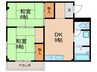 堀井マンション南館 2DKの間取り