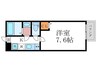 フラッティ四条大宮Ⅱ 1Kの間取り