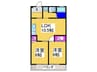 谷内マンション 2LDKの間取り