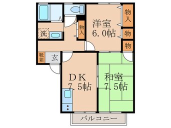 間取図 ハイカムール八科Ａ棟