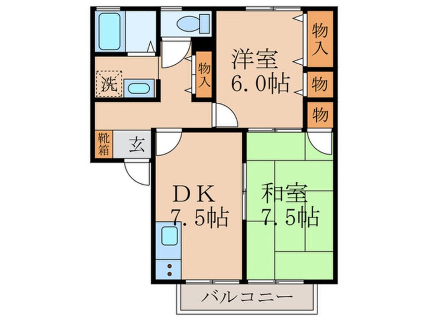 間取図 ハイカムール八科Ａ棟