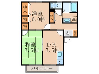 間取図 ハイカムール八科Ａ棟