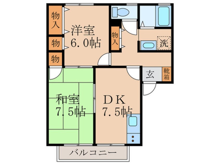 間取図 ハイカムール八科Ａ棟