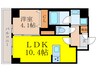 テラスレジデンス新大阪 1LDKの間取り