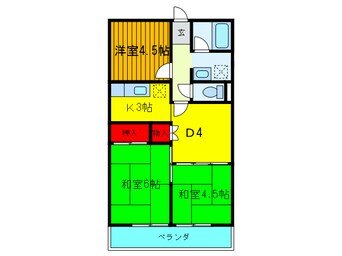 間取図 カーサ木津