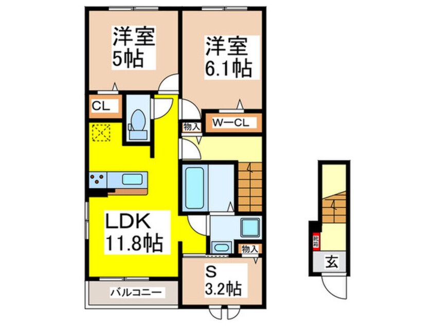 間取図 ヴィラ　ハーツデール