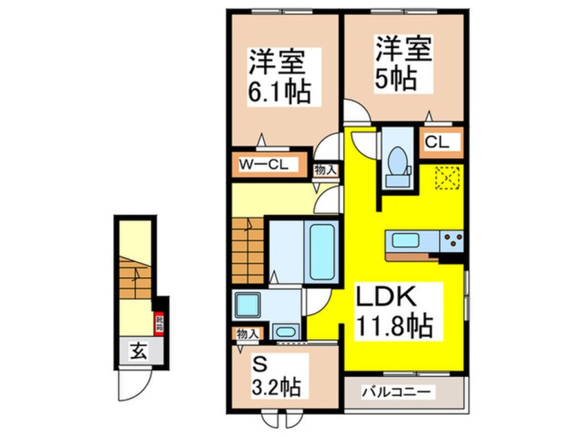 間取図 ヴィラ　ハーツデール