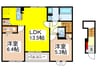 ヴィラ　ハーツデール 2LDKの間取り