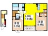 ヴィラ　ハーツデール 2LDKの間取り