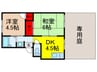 プレジ－ル浜 2DKの間取り