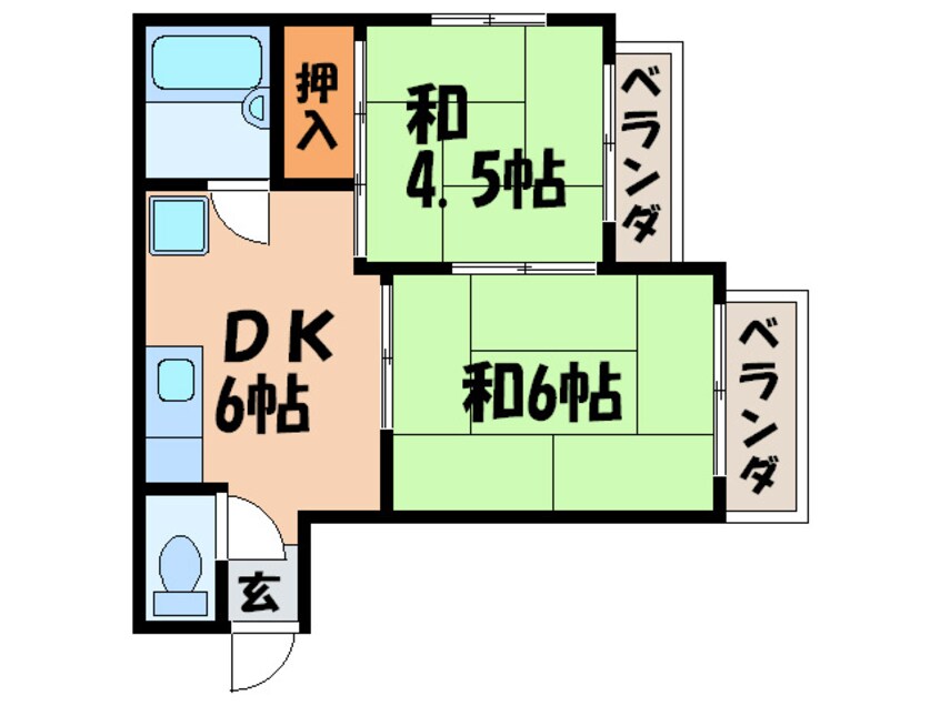 間取図 ベルメゾン中塚