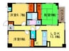 カレラ・デ・オエステ 3LDKの間取り