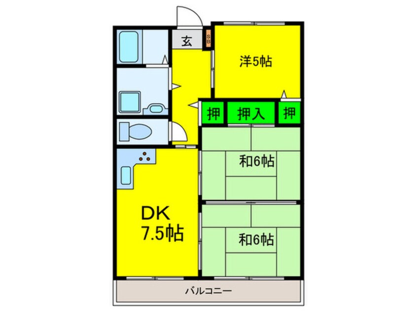 間取図 ドムール長居南館