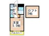 芸大ヒルズ 1Kの間取り