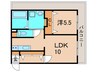 坂上マンション 1LDKの間取り