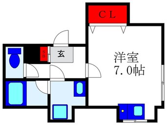 間取図 エスポワ－ル蛍池