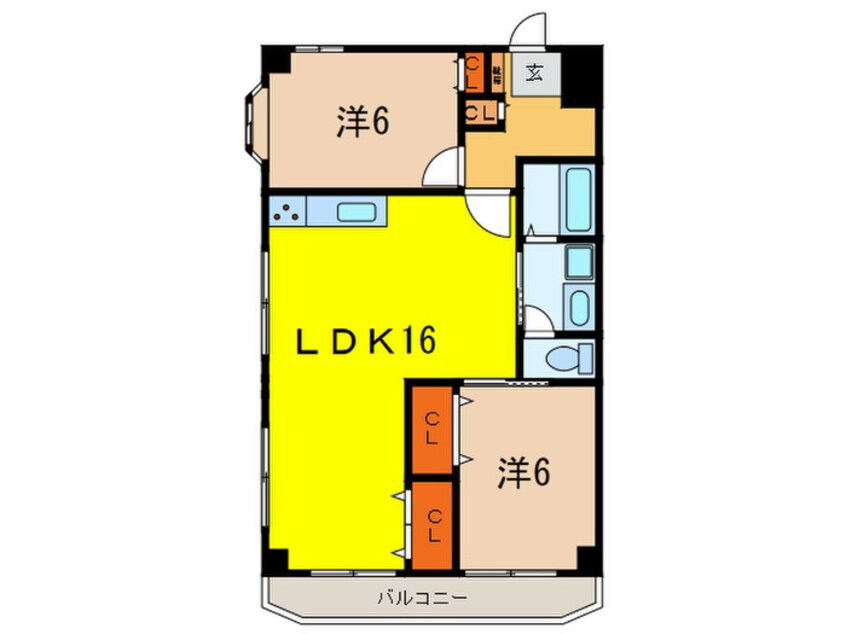 間取図 エスポアール小浜