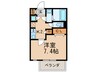 レジディア甲東園 1Kの間取り