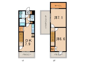 間取図 レジディア甲東園