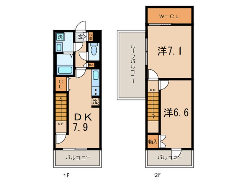 間取図 レジディア甲東園