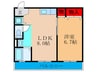 山内ビル 1LDKの間取り