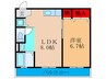 山内ビル 1LDKの間取り