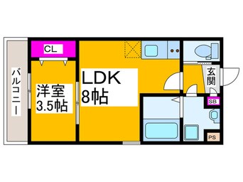 間取図 仮）ジーメゾン東浅香山ラクセル