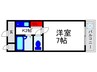 ラフレシア曽根 1Kの間取り