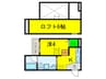 アルテミス湊 1Kの間取り