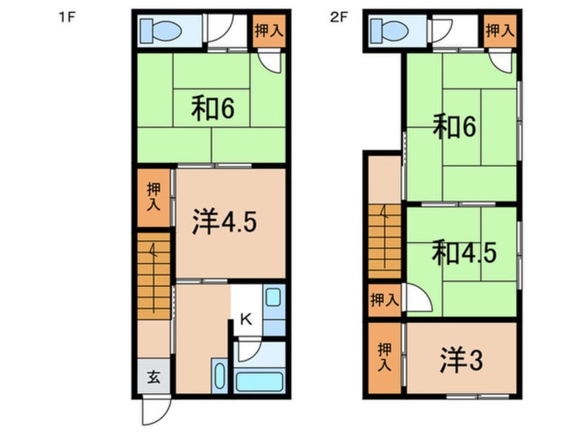 間取図 西立花町貸家