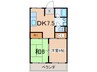 田守コーポハル 2DKの間取り
