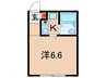 岡田マンションⅡ 1Kの間取り
