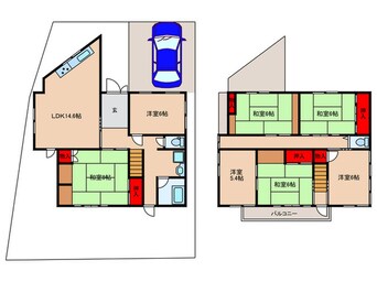 間取図 粟生外院四丁目住宅