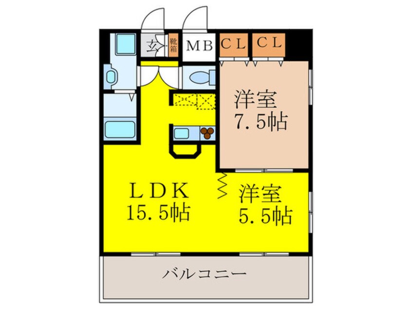 間取図 ノルデンタワ-新大阪アネックスA