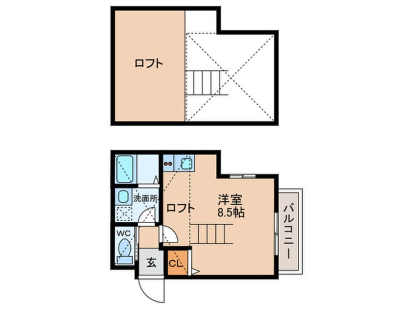 間取図 ソレイユ貝塚