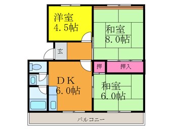 間取図 パレス摂津庄屋