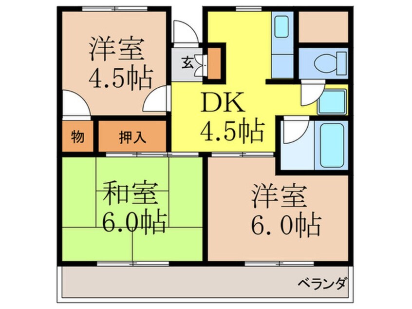 間取図 ピ－スフルハウス