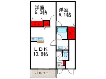 間取図 ハイツ第三寺新